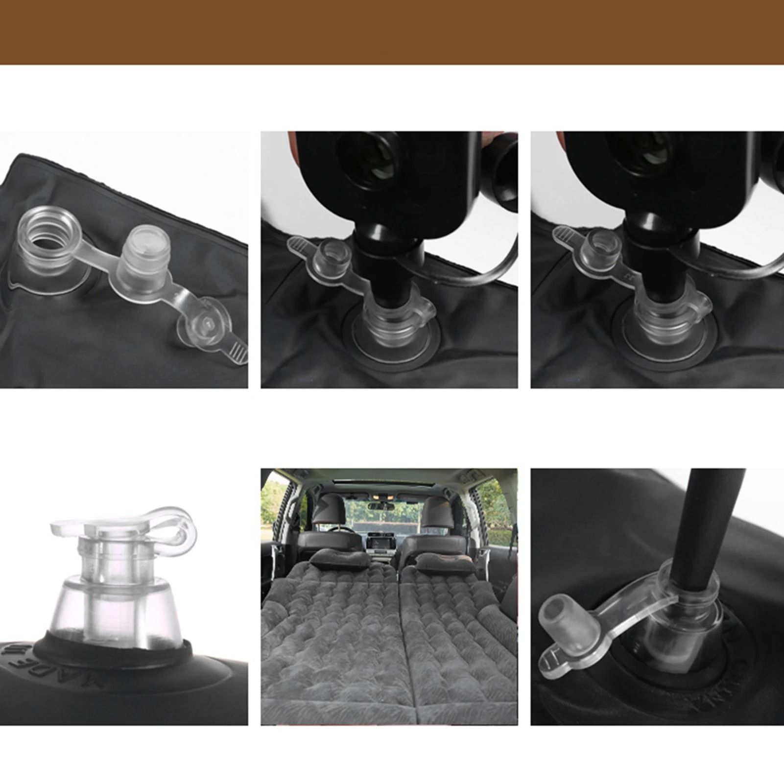 Car Travel Bed Inflatable Mattress with Pump and Headrests