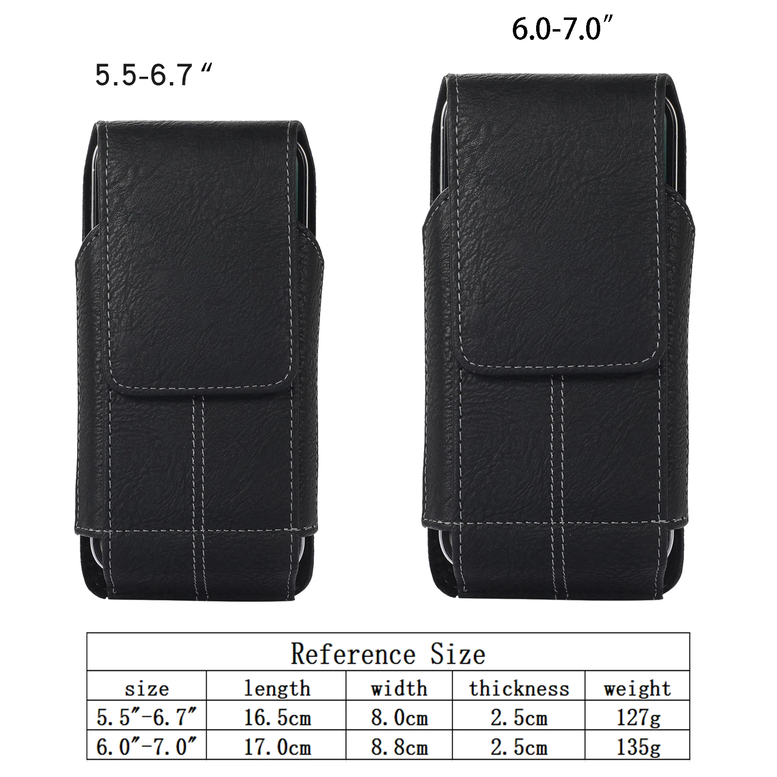 Premium Leather Phone Pouch Belt Clip Holster Waist Case