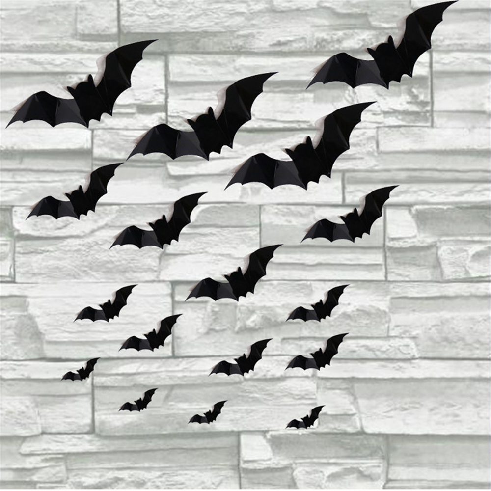 DIY Haunted House Halloween Bat Wall Stickers