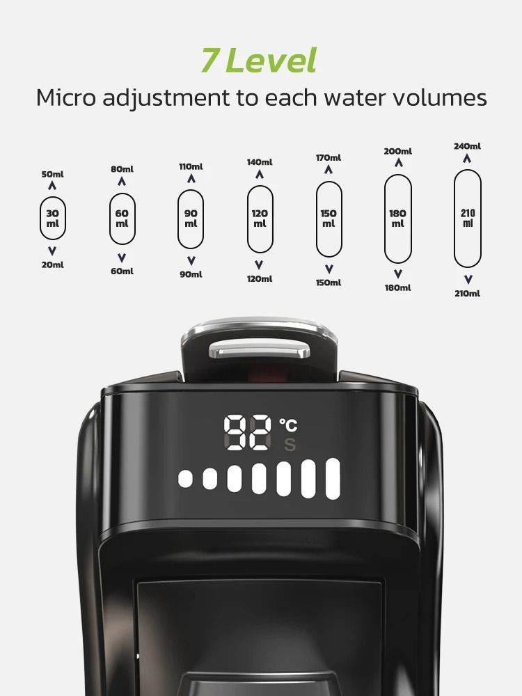 6 in 1 Capsule Coffee Machine with Hot and Cold Brew for Multiple Pods