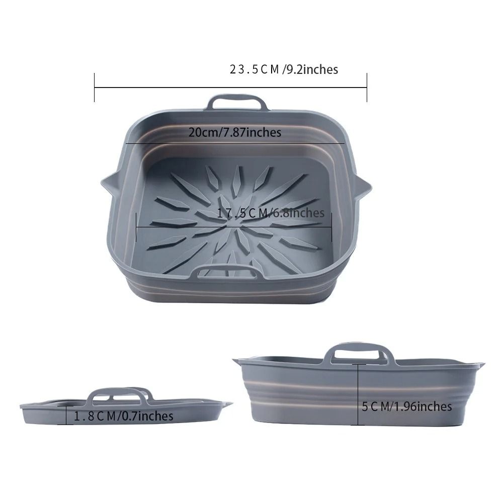 Silicone Square Air Fryer Liner Reusable Baking Tray and Basket Insert