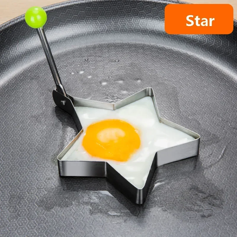 Heart Shaped Pancake Mold, Stainless Steel Omelette Ring, Breakfast Cooking Tool