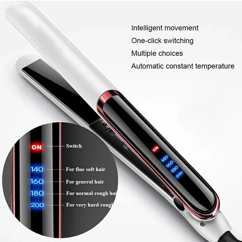 Professional Ceramic Ionic Hair Straightener Fast Heat Flat Iron with LCD Display
