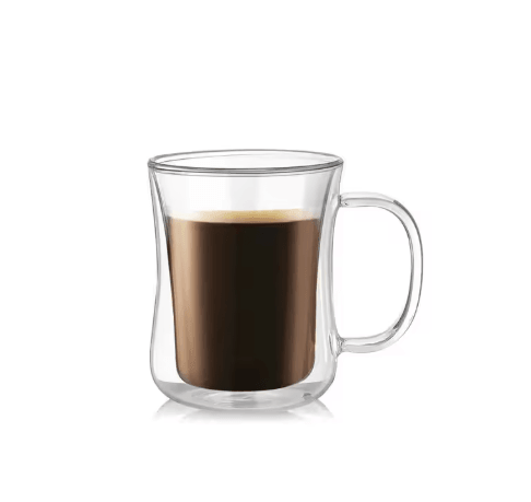 Handmade Double Wall Glass Cup Set – Heat-Resistant Transparent Beer, Coffee & Whiskey Mugs