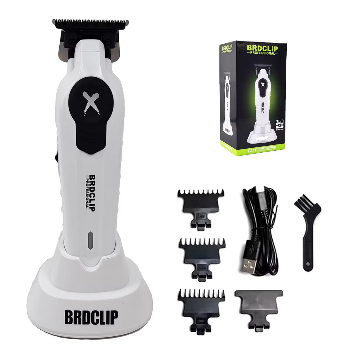 BRDCLIP X Series Professional Electric Hair Trimmer – 7700RPM DLC Blade Barber Tool