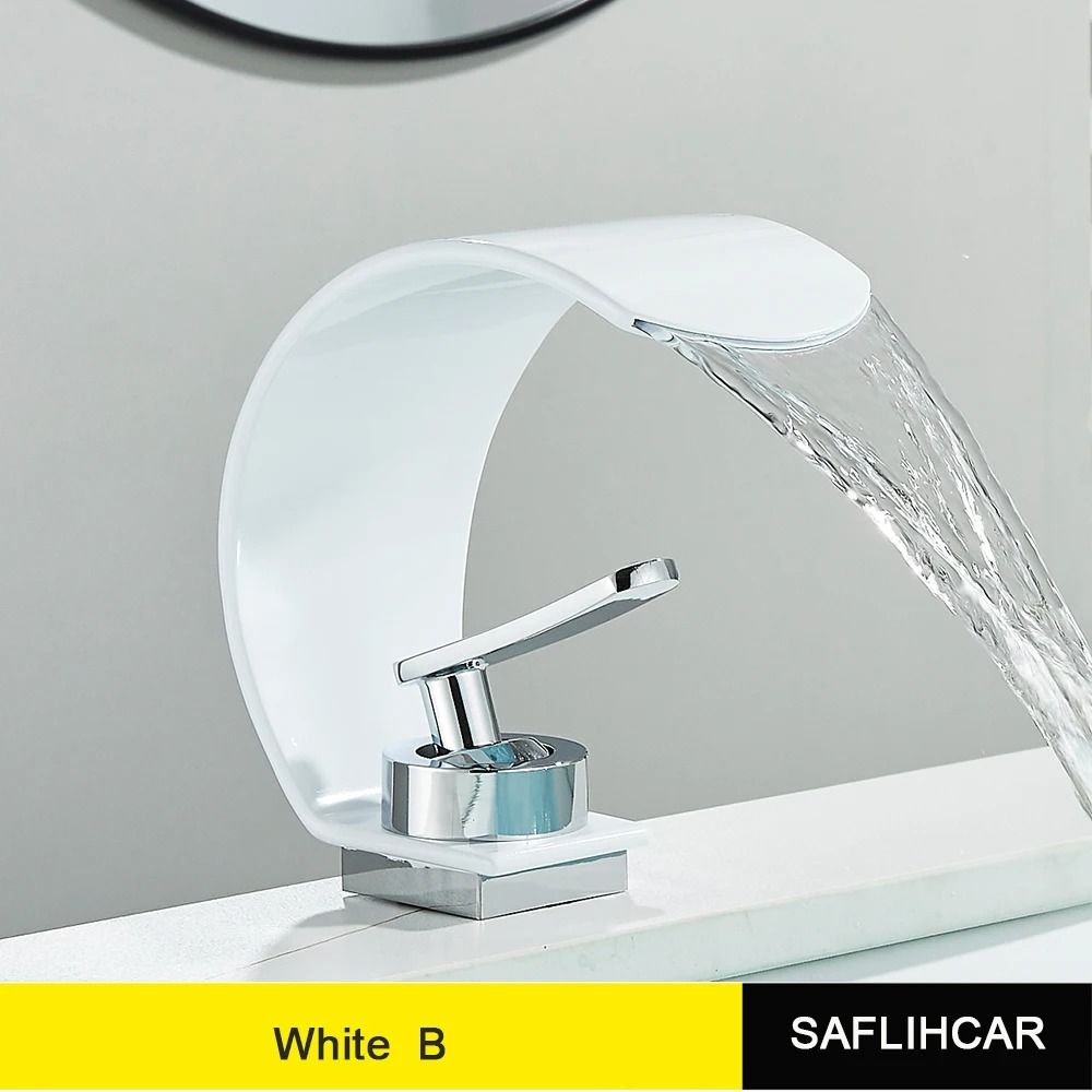 Black Thin Style Bathroom Sink Faucet with Hot and Cold Water Mixer