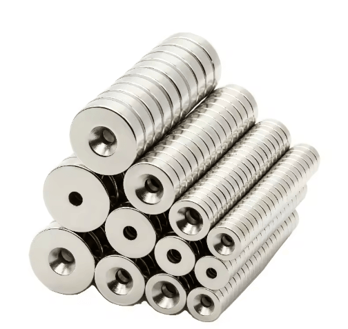 N52 Neodymium Countersunk Magnets Set – Heavy Duty 30mm Strong Disc Magnets with Hole (10 PCS)