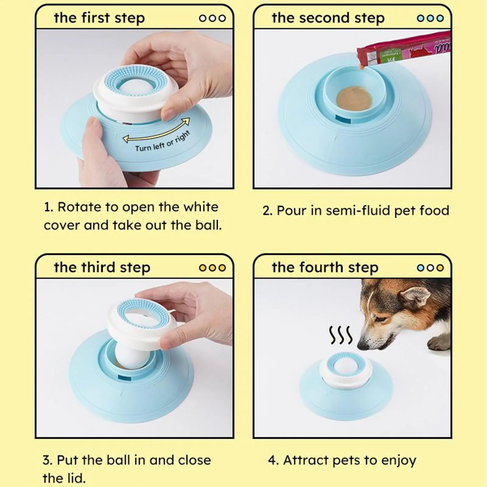 Dog Slow Feeder Lick Bowl