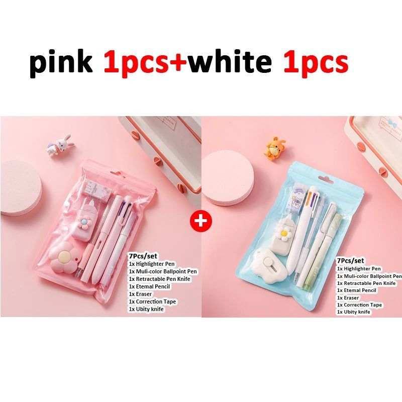 7 in 1 School Stationery Set Complete Student Supplies Gift Kit
