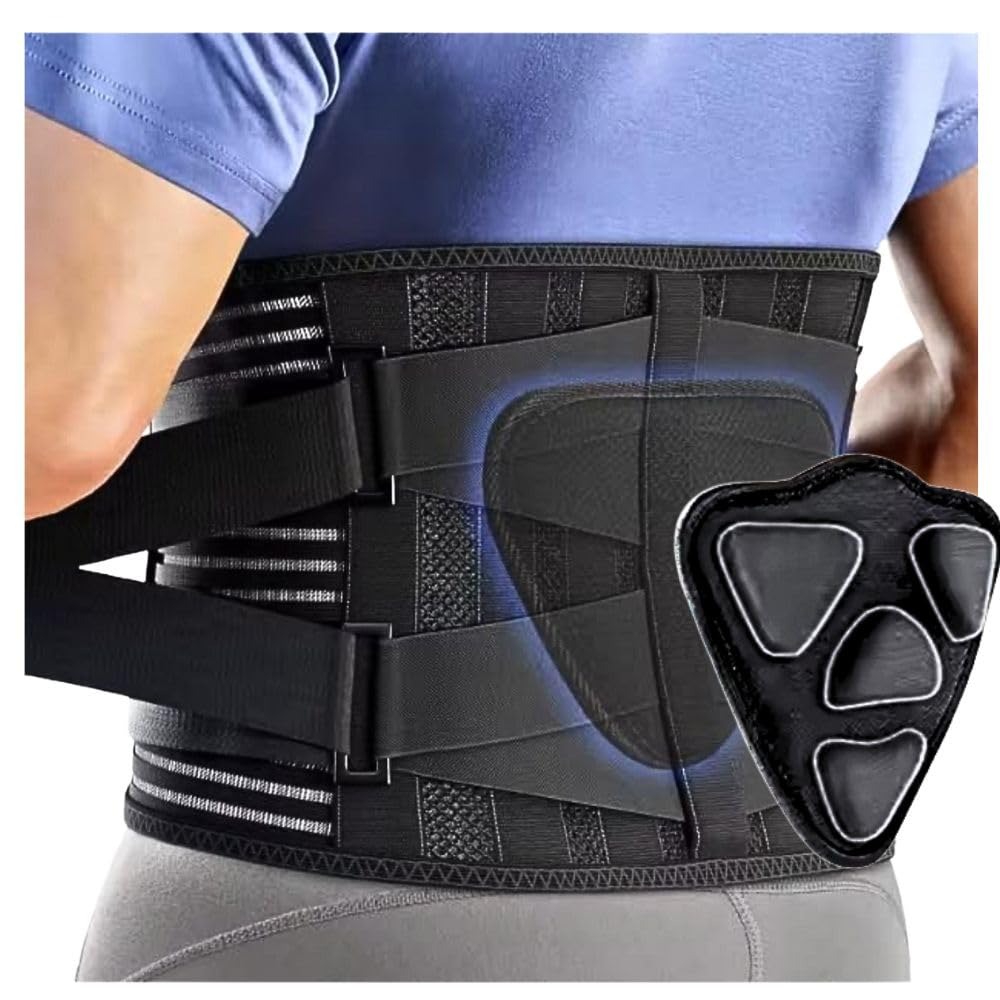 Adjustable Lumbar Support Back Brace for Pain Relief Sciatica, Herniated Disc, Scoliosis