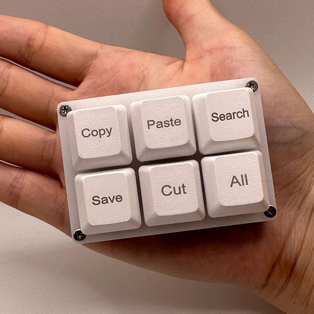 ProStream 6-Key Programmable Macro Keyboard – One-Handed Mini Shortcut Keyboard for Fast Workflow