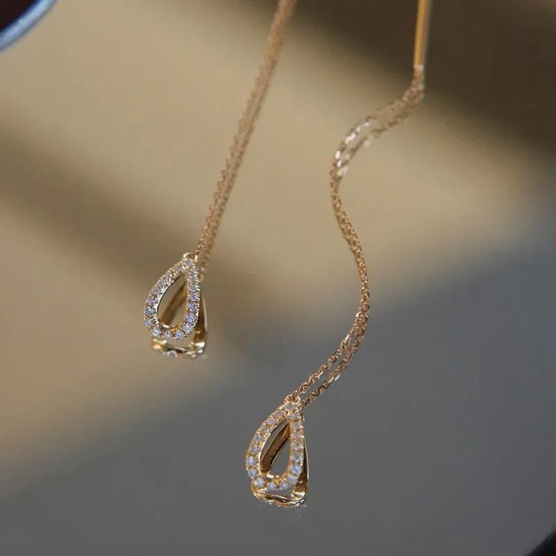 Exquisite Crystal Ear Line Hanging Earrings