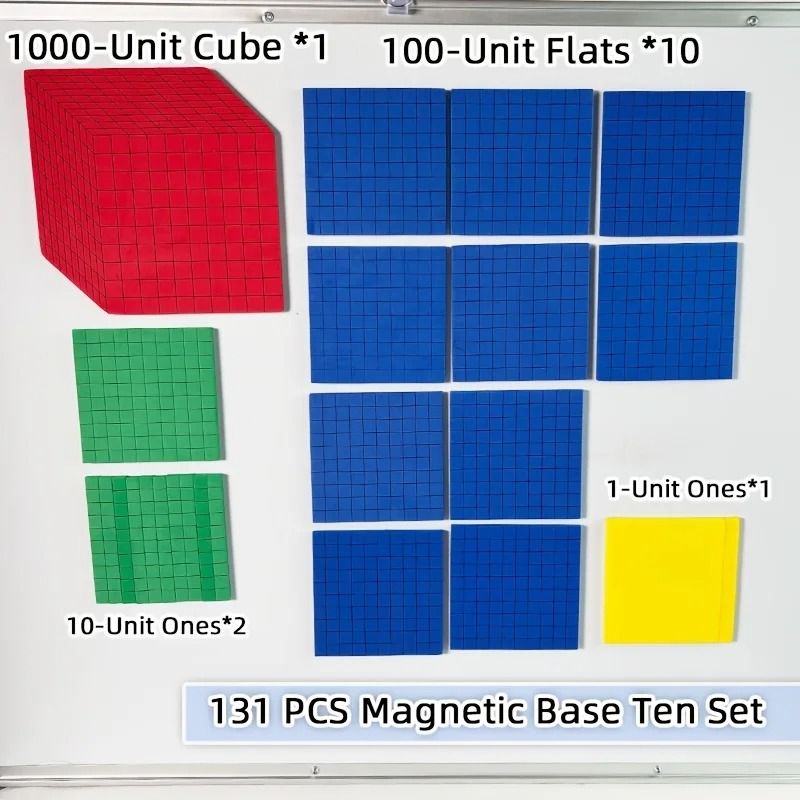 131PCS EVA Foam Magnetic Decimal Teaching Aid Set Bit Value Math Education Tool