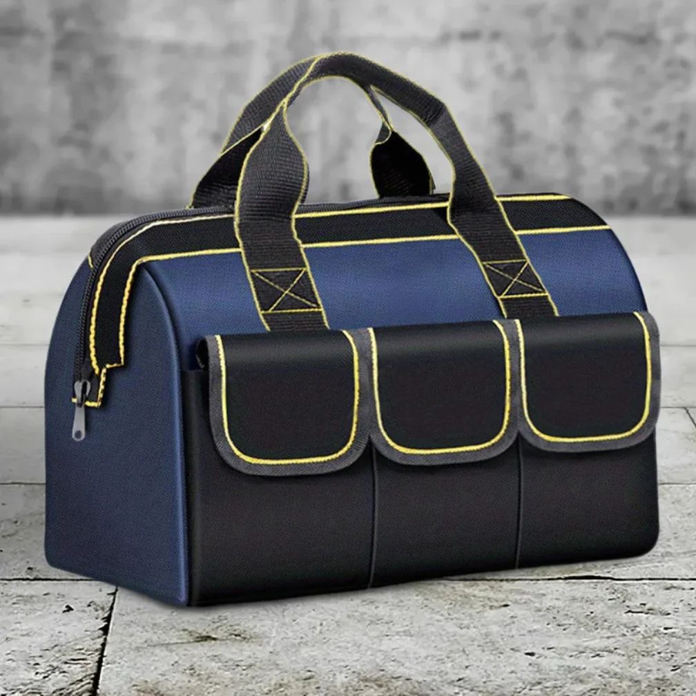 13/20in Heavy Duty Tool Bag 1680D Oxford Cloth Waterproof Wear-Resistant High Capacity Electrician & Woodworking Tote