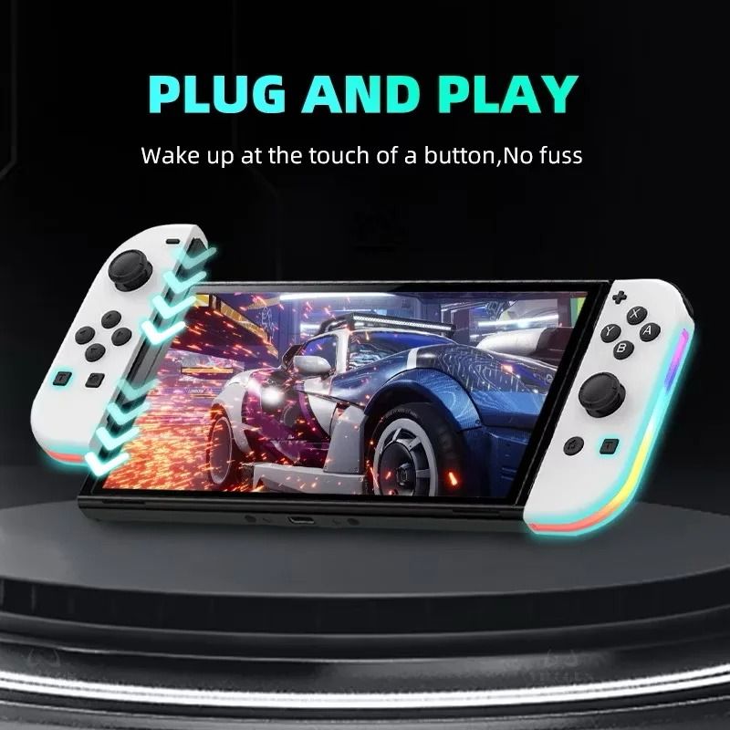 Wireless Joy Con Style Game Controller with RGB Light for Switch