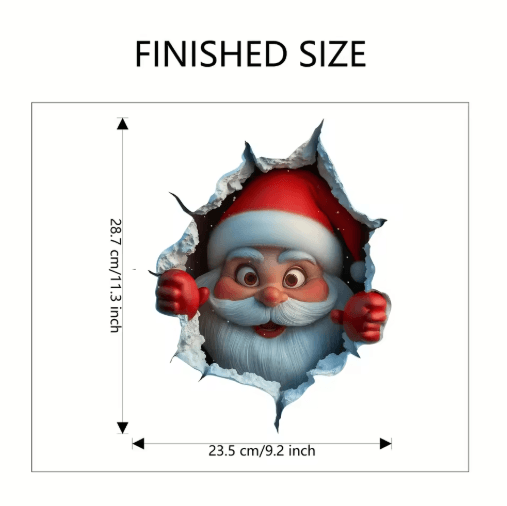 Festive Santa Claus Christmas Wall Sticker for Home Decor
