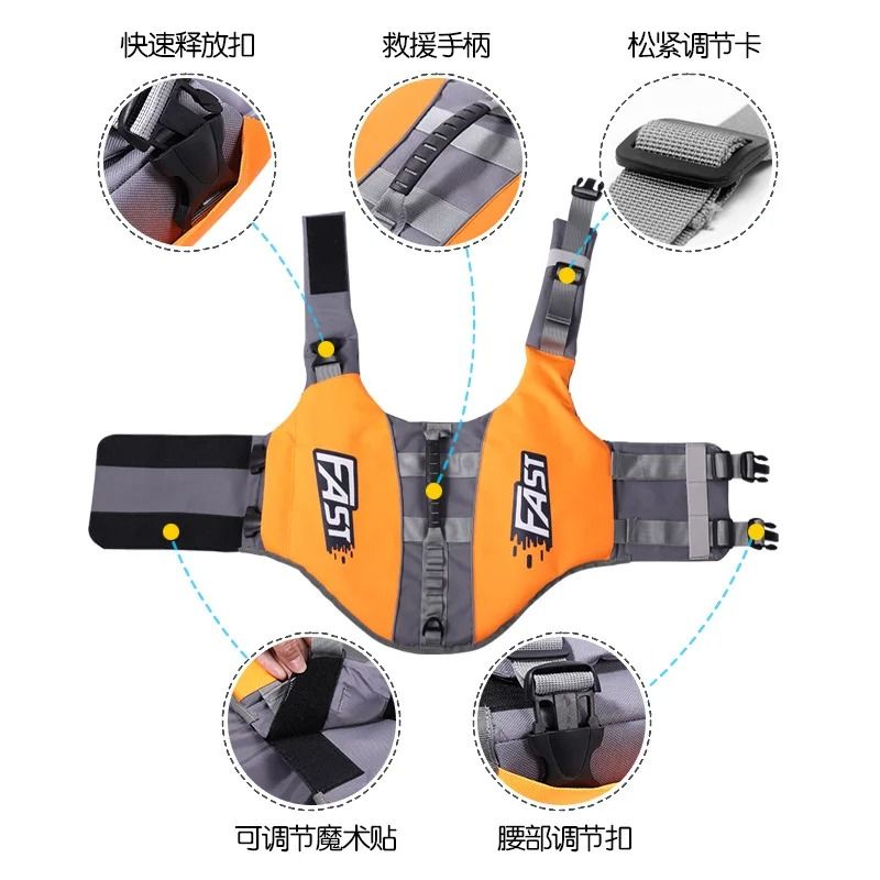 Dog Swimming Life Jacket | High-Visibility Reflective Safety Vest | Adjustable Pet Swimwear for Pools & Surfing