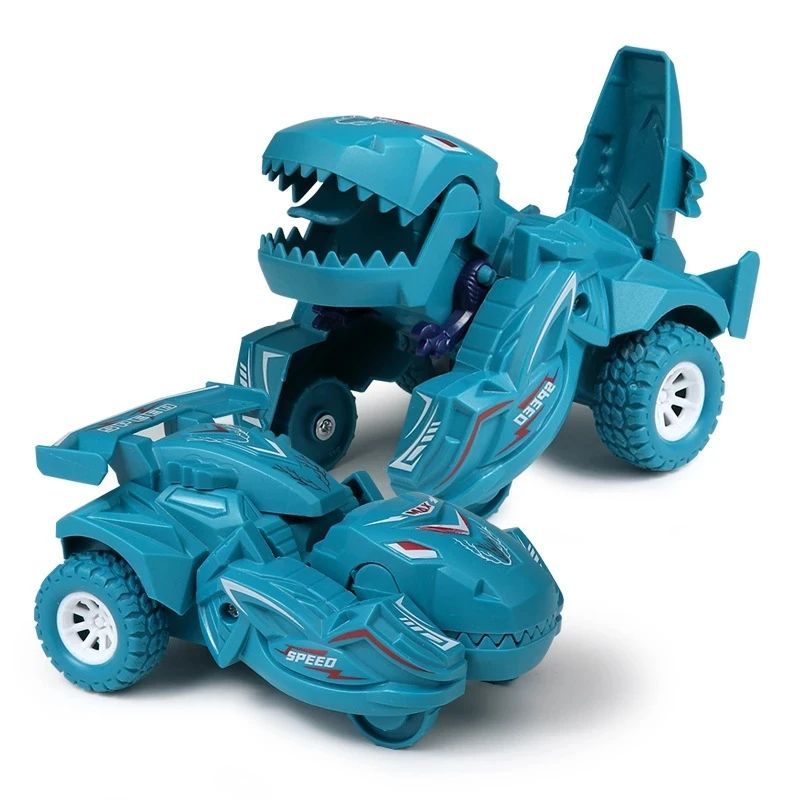 Dinosaur Deformation Car Model Toy for Boys, One Step Action Transformation Mini Vehicle, Best Gift for Kids