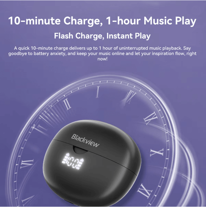 Blackview AirBuds 13 Open Ear Clip Wireless Bluetooth Earbuds