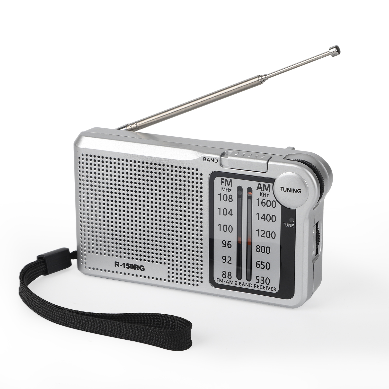 Portable AM/FM Radio with Speaker, Headphone Jack, USB Charging Cable Compact, Rechargeable Pocket Radio