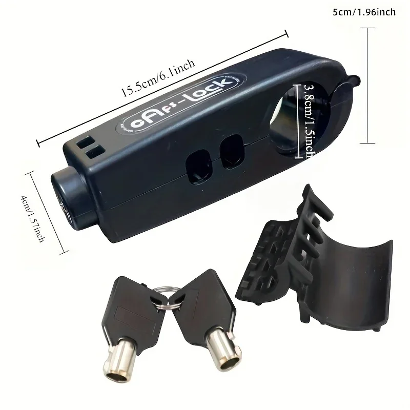 Anti Theft Lock Set for Mini Electric Vehicle Bike Bicycle Brake Handlebar Grip Cycling Horn Throttle Lock for Scooter.