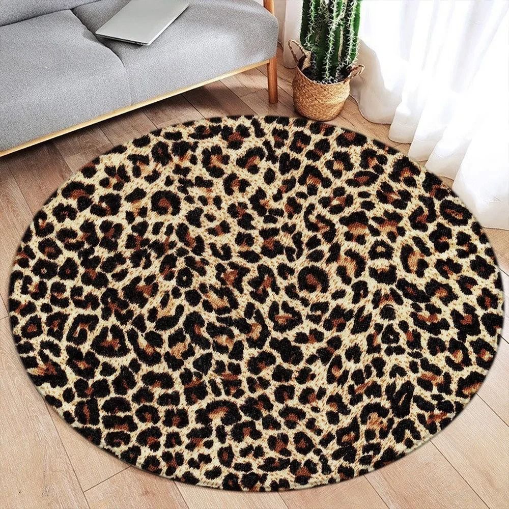 Exotic Narrative Textile – High-Definition Leopard Print Architectural Rug