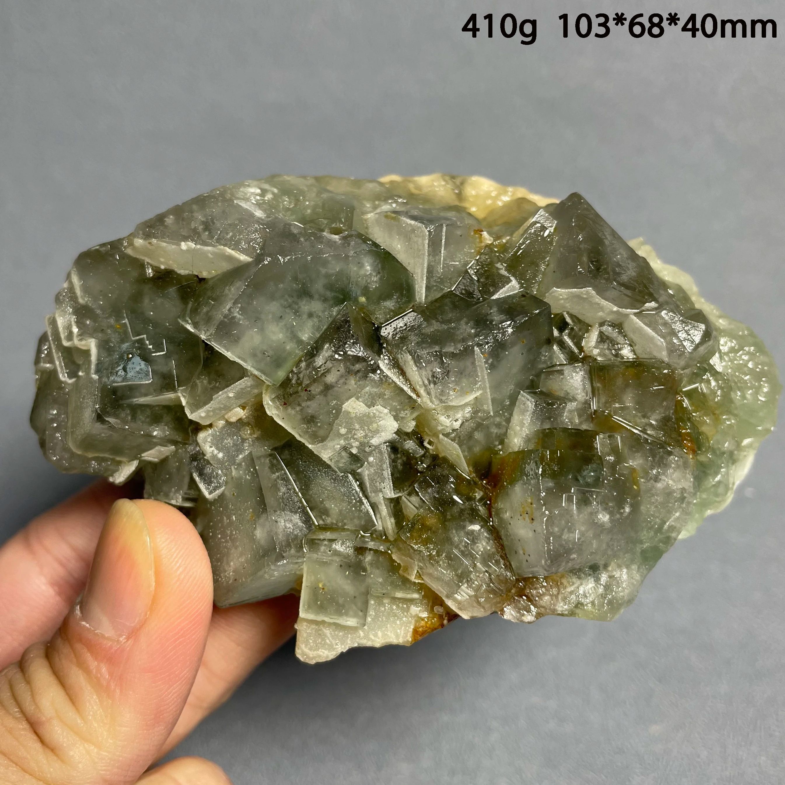 Madagascar Green Fluorite Crystal Cluster – Natural Healing Stone Decor & Mineral Specimen