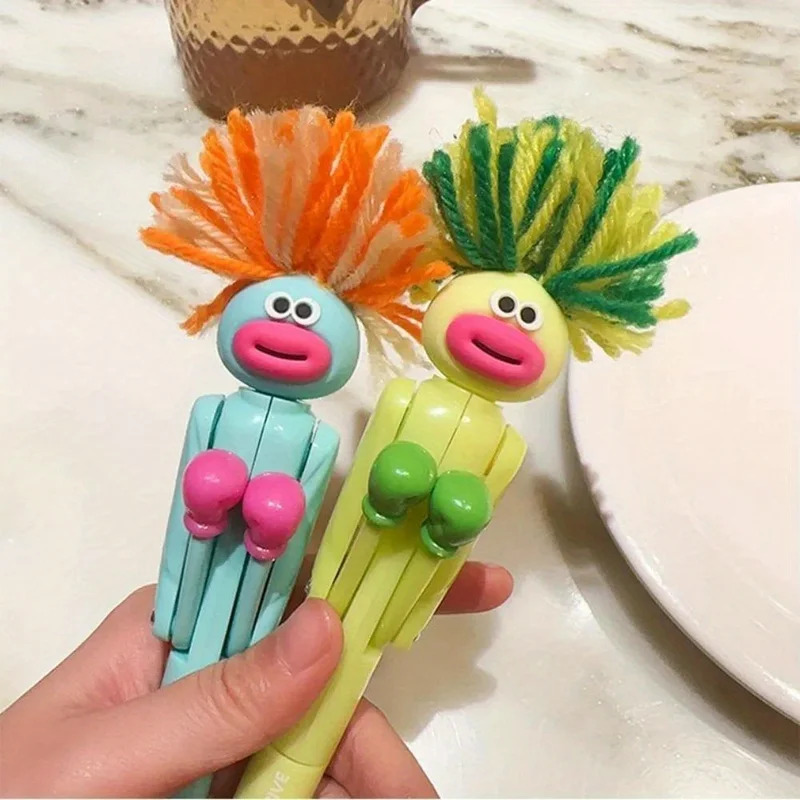 Funny Boxing Stress Relief Pen Cartoon Big Mouth Ballpoint Desk Toy Gift