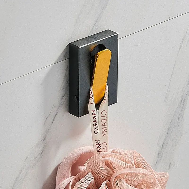 FlexHide Invisible Folding Wall Hooks – Space Aluminum Self-Closing Coat & Towel Hanger
