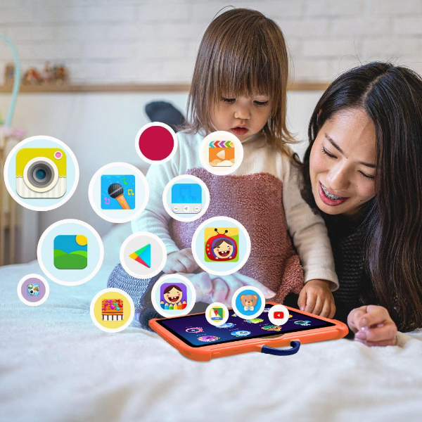 7 Inch Android 13 Kids Tablet PC, Quad Core, 4GB RAM, 64GB ROM Educational Learning Tablet for Children