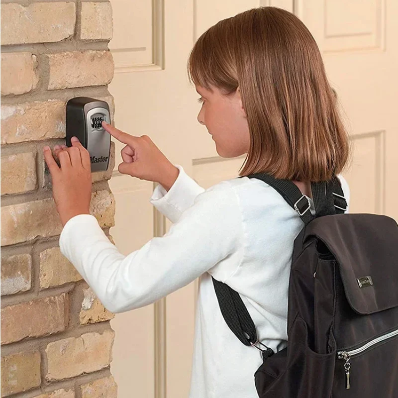SecureGuard Wall Mounted Key Safe Lock Box with Combination for Outdoor Key Storage