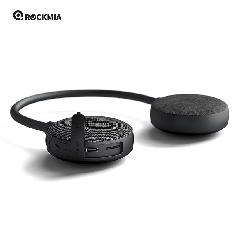 Rockmia Bluetooth 5.0 Neck Speaker – Wearable Wireless Music Player with TF Card Slot for Home, Walking & Outdoor Sports
