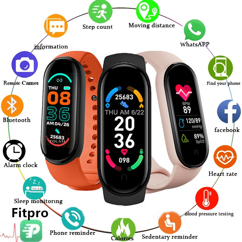 Waterproof Smart Watch for Men Women with Fitness Tracker Blood Pressure Monitor Heart Rate Smart Bracelet Sports Band