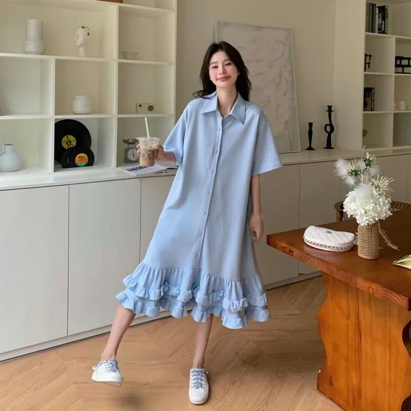 French Sweet Loose Maternity Summer Dress