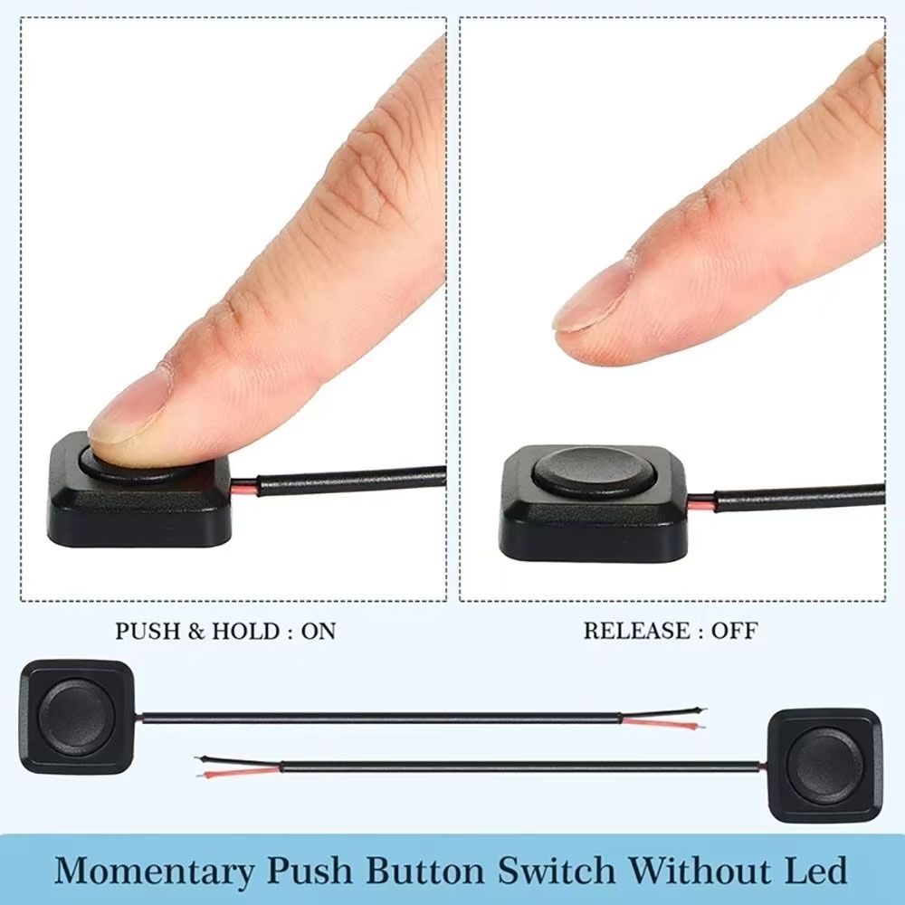 Mini Surface-Mount Momentary Push-Button On/Off Switch (12 V/24 V)