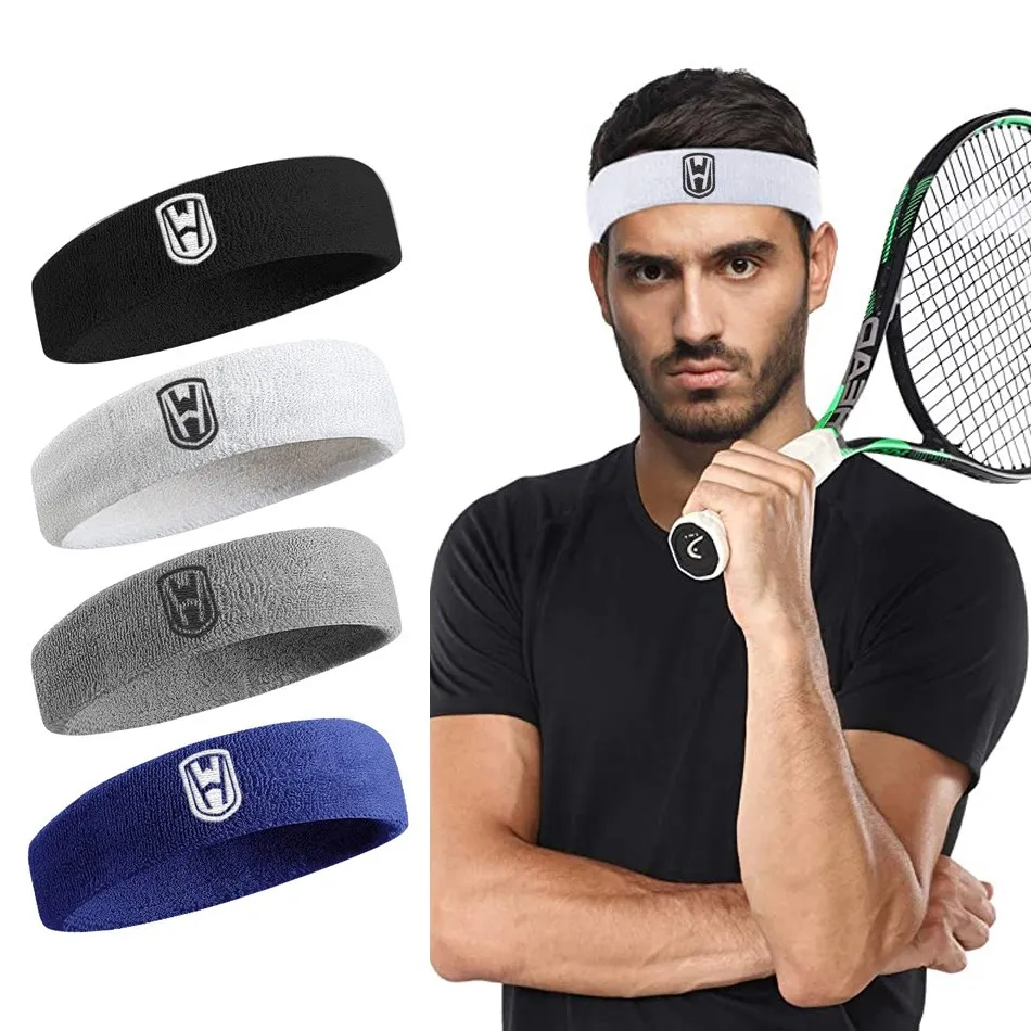 Elastic Sweatband WOSWEIR Cotton Athletic Headband for Basketball, Fitness, Gym, Men Women, Volleyball, Tennis