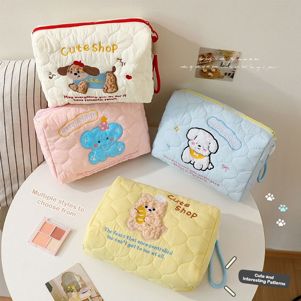 Large Capacity Makeup Bag, Portable Cute Cartoon Dog Storage Bag, Multi-functional Cosmetic Bag Travel Storage Pouch