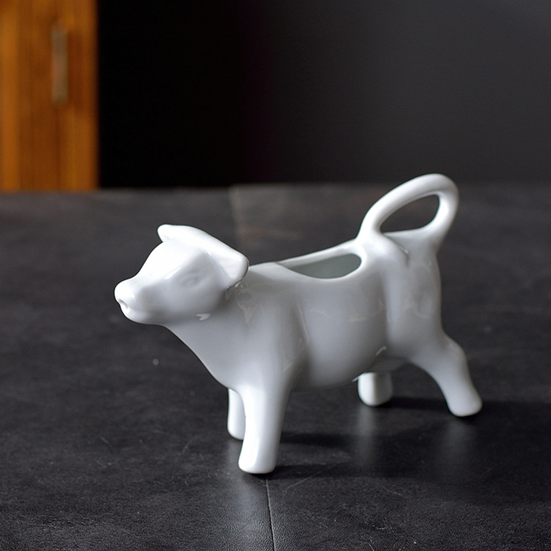Cow Coffee Cup, Pitcher Milk Creamer Ceramic Jug, Gravy Sauce Pourer Frothing Mini Container Serving Boat
