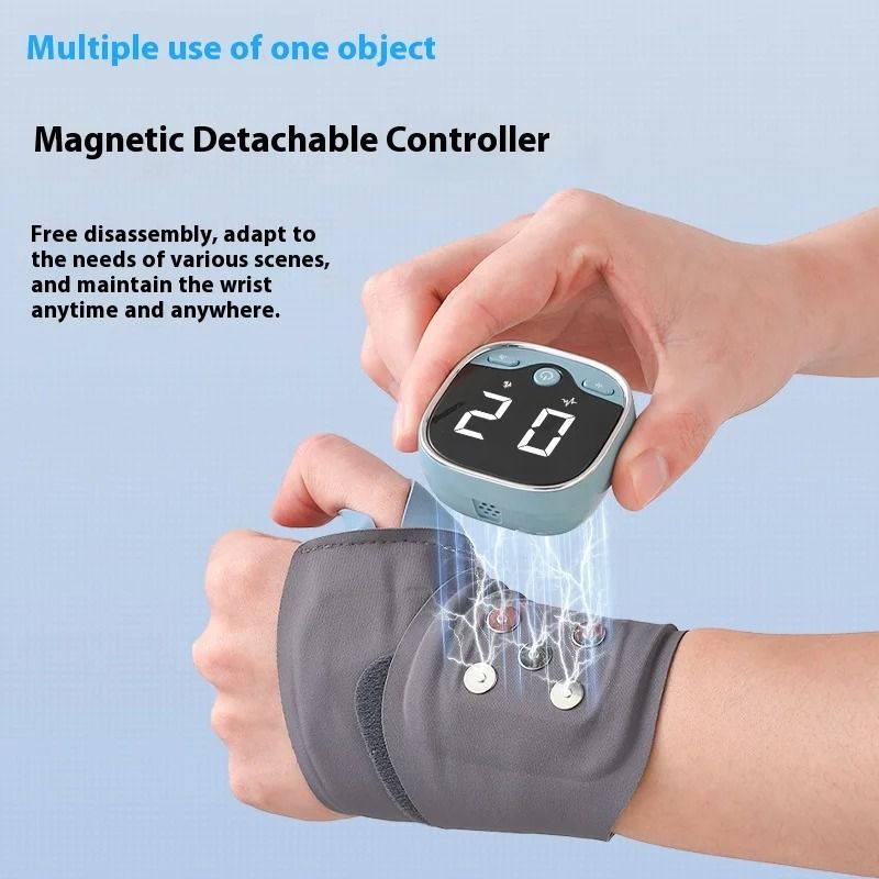 Electric Heating Wrist Massager with Hot Compress and Vibration Therapy for Carpal Tunnel Relief