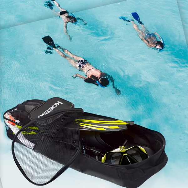 Portable Snorkeling Gear Bag Waterproof Travel Storage for Masks Fins and Accessories