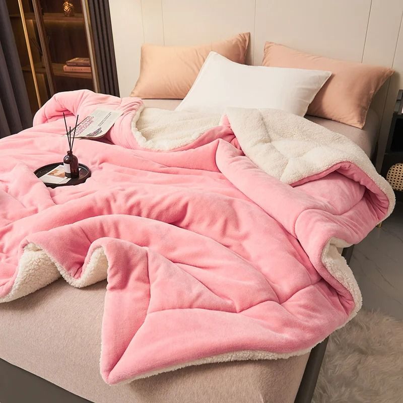Super Soft Imitation Lambswool Blanket High Quality Milk Fleece Sofa Blanket