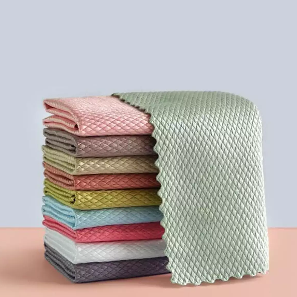 Fish Scale Microfiber Polishing Cleaning Cloth