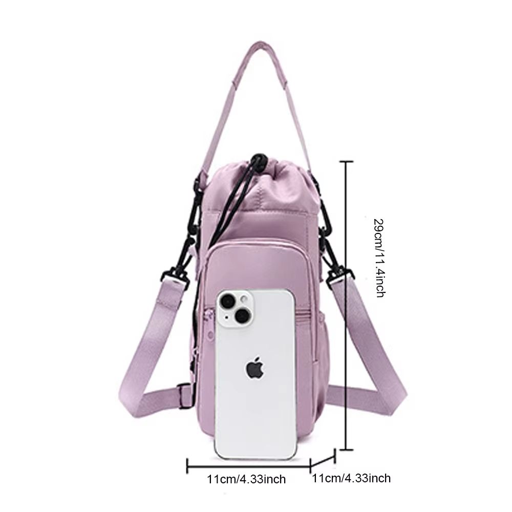 Insulated Crossbody Water Bottle Sling Bag with Phone Pocket