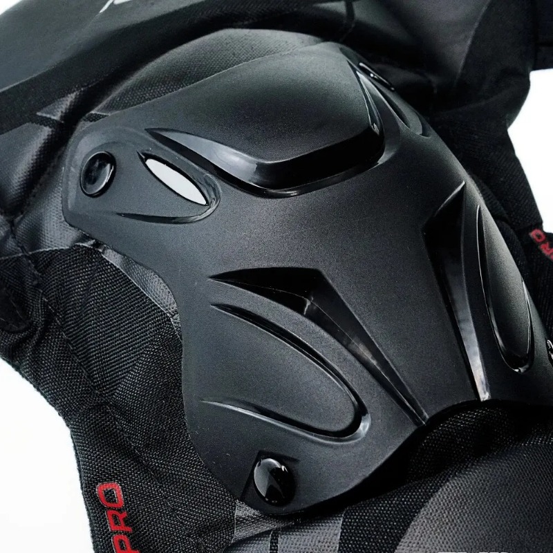 Adjustable Pro Guard Moto Shield Knee Guards, CE-Certified Impact Protection, Reflective Motocross Racing Night Use