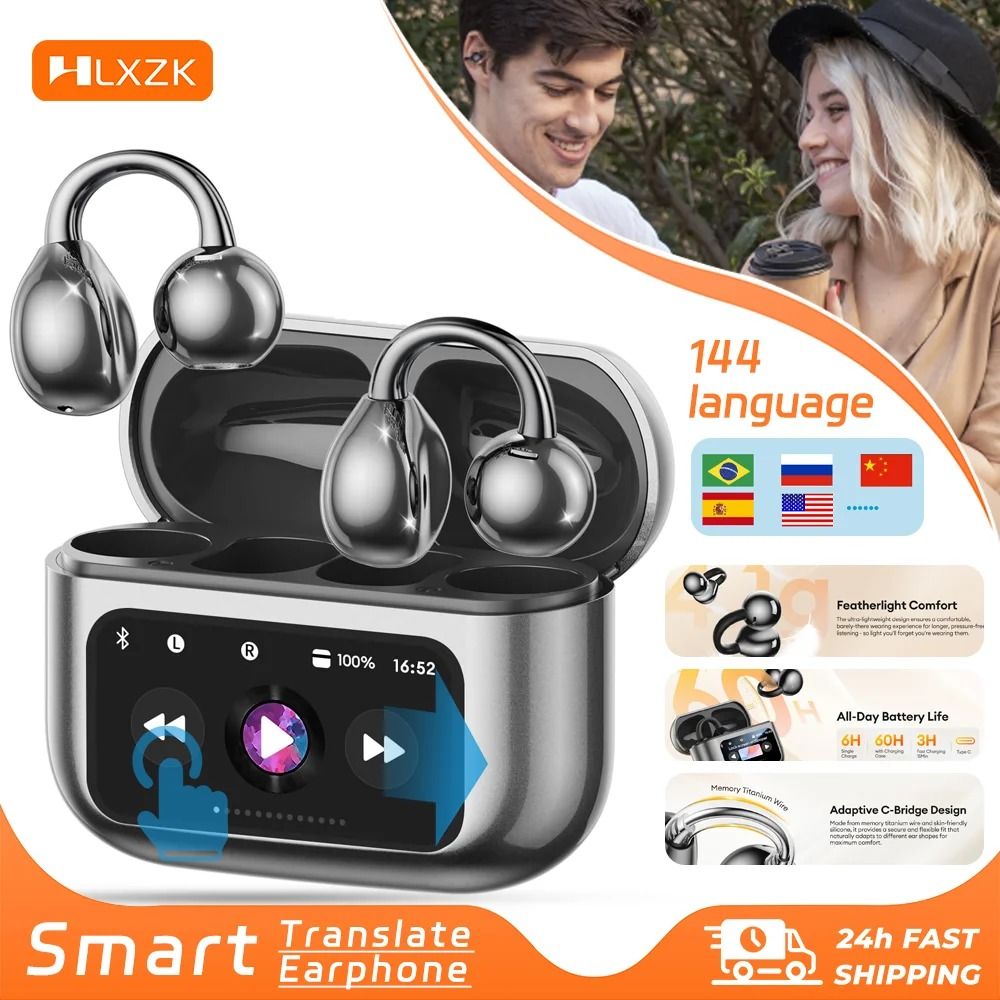 Wireless Ear Clip Earphones 144 Language AI Translator