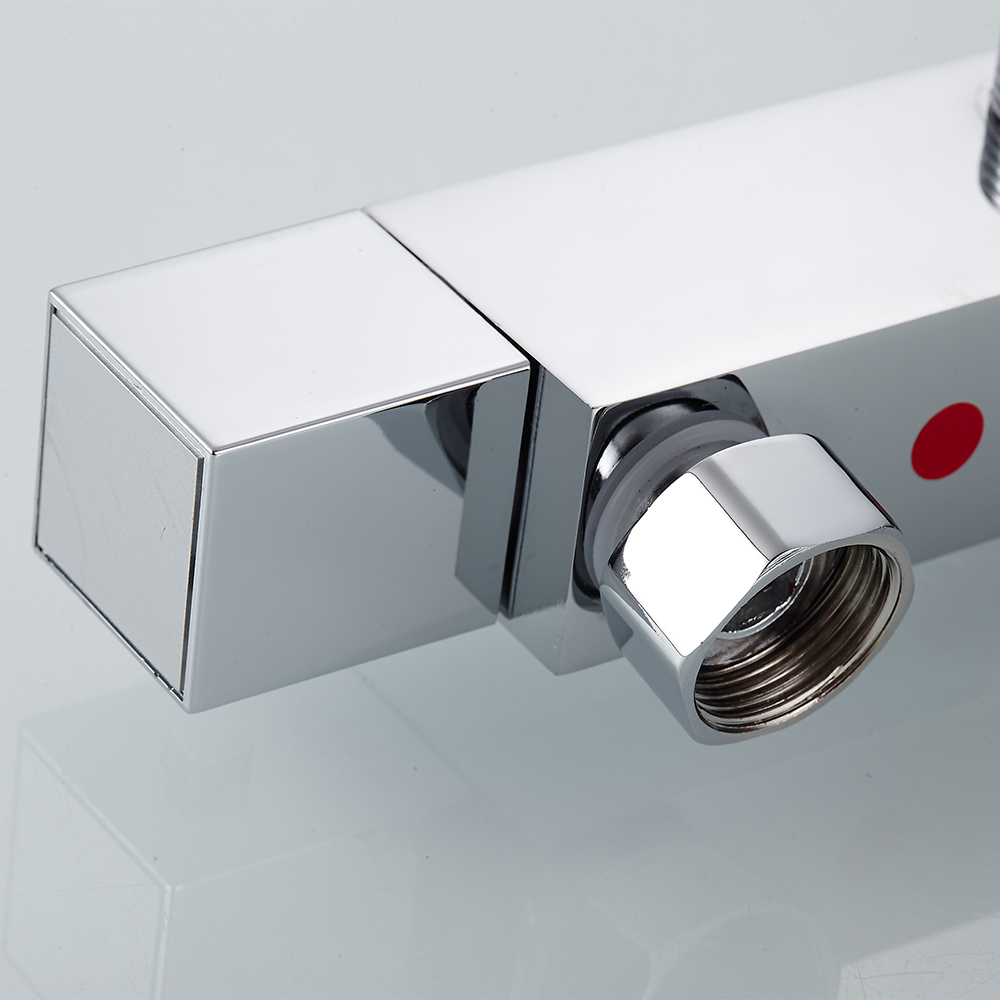 Stainless Steel Wall Mounted Shower Faucet, Constant Temperature Bathroom Bathtub Hot & Cold Water Mixer Valve