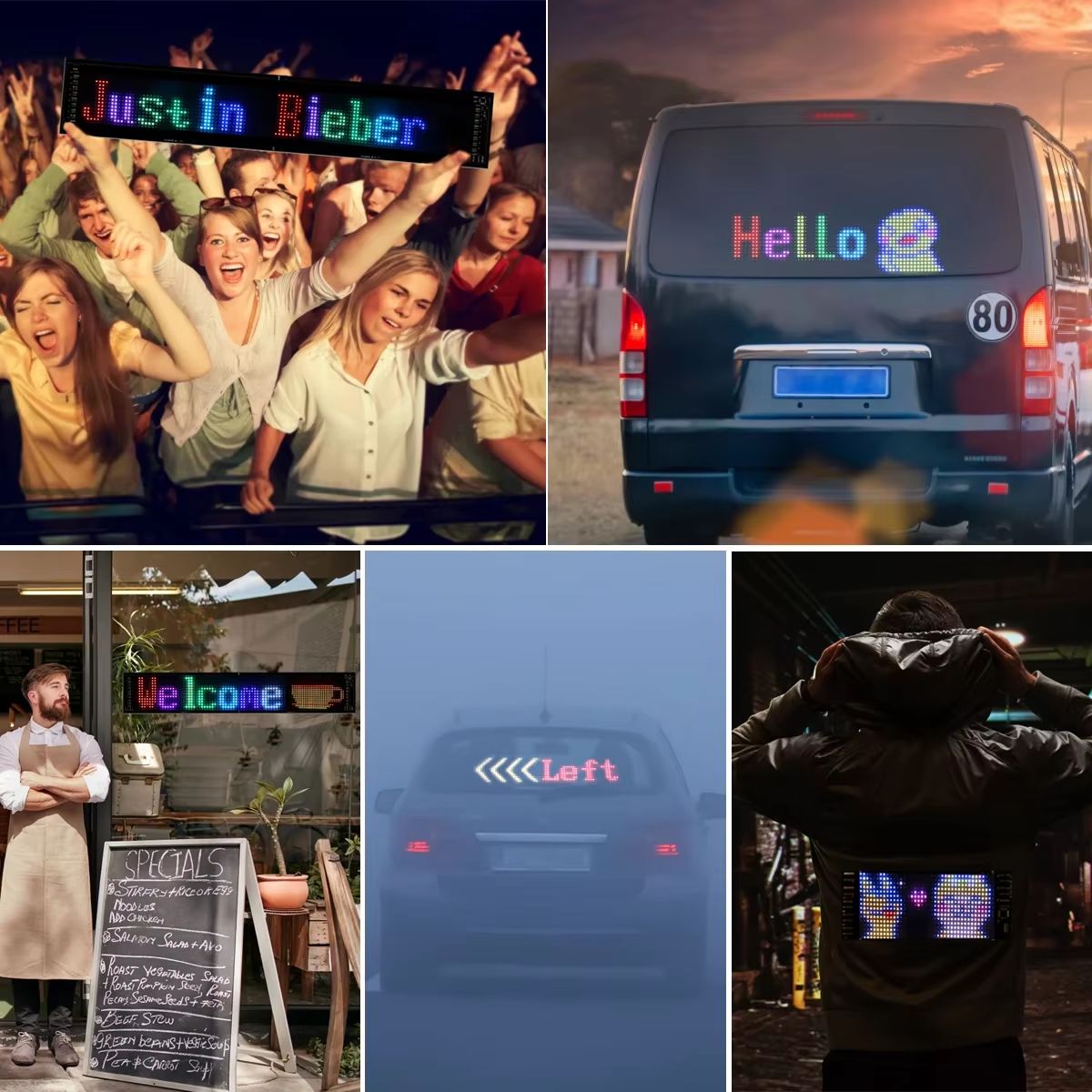 Flexible Programmable LED Scrolling Sign RGB Message Display Screen