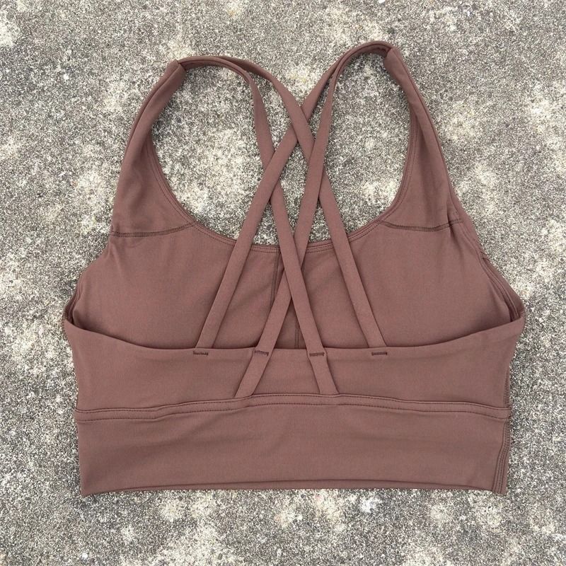 PowerCross High Strength Fitness Bra Cross Back Padded Top