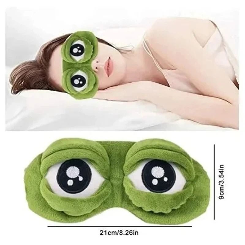 Hirigin Unisex Creative 3D Cartoon Frog Sleep Eye Mask