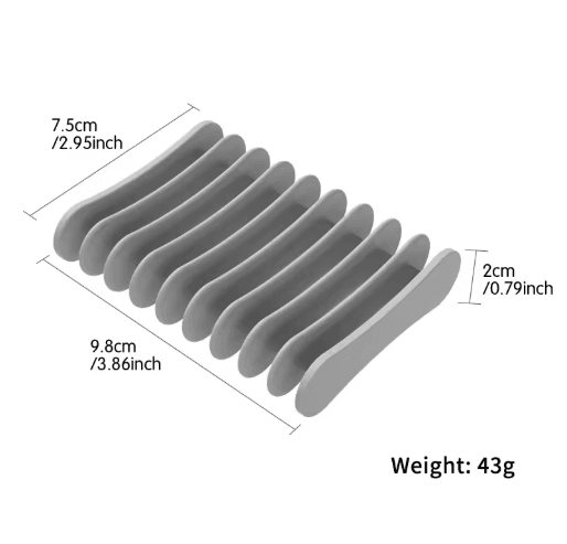 Premium Silicone Self Draining Soap Dish Compact Easy to Clean Soap Holder